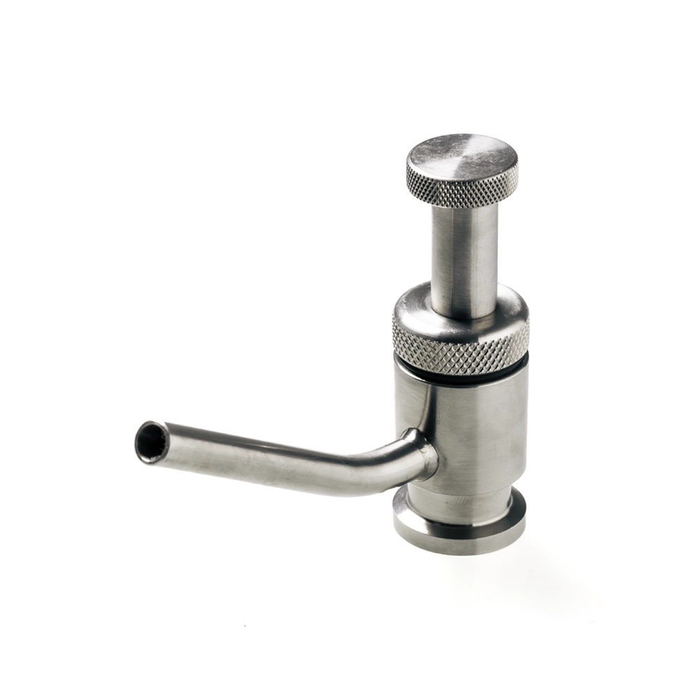 PES Steril-Probenahmeventil abflammbar 80 mm Rohrtülle von vorne